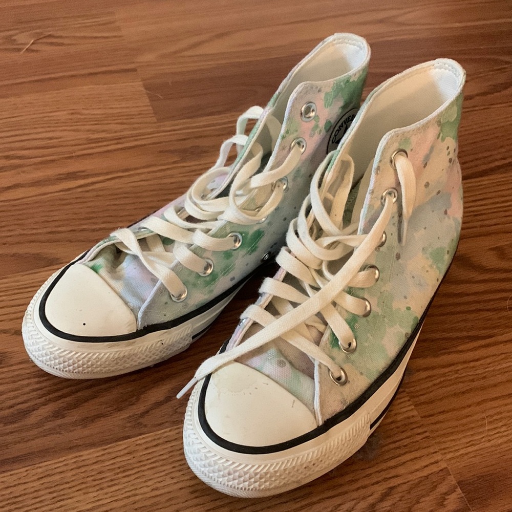 Paint splatter converse from free people